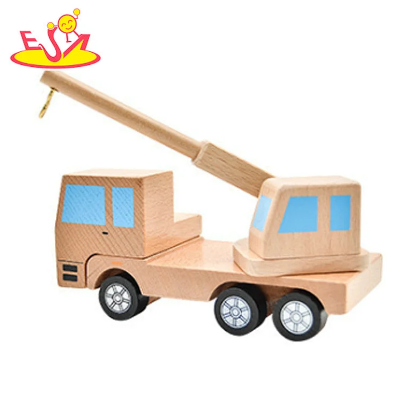 new design Mini wooden truck car van toy for baby W04A465