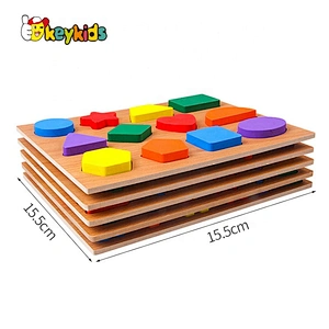 2020 New sale 5 pcs wooden puzzle toy set for preschoolers W12F110