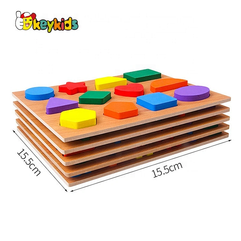 2020 New sale 5 pcs wooden puzzle toy set for preschoolers W12F110