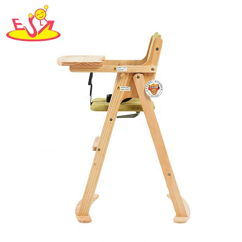 2020 top sale foldable orange wooden feeding chair for dolls W08F052B