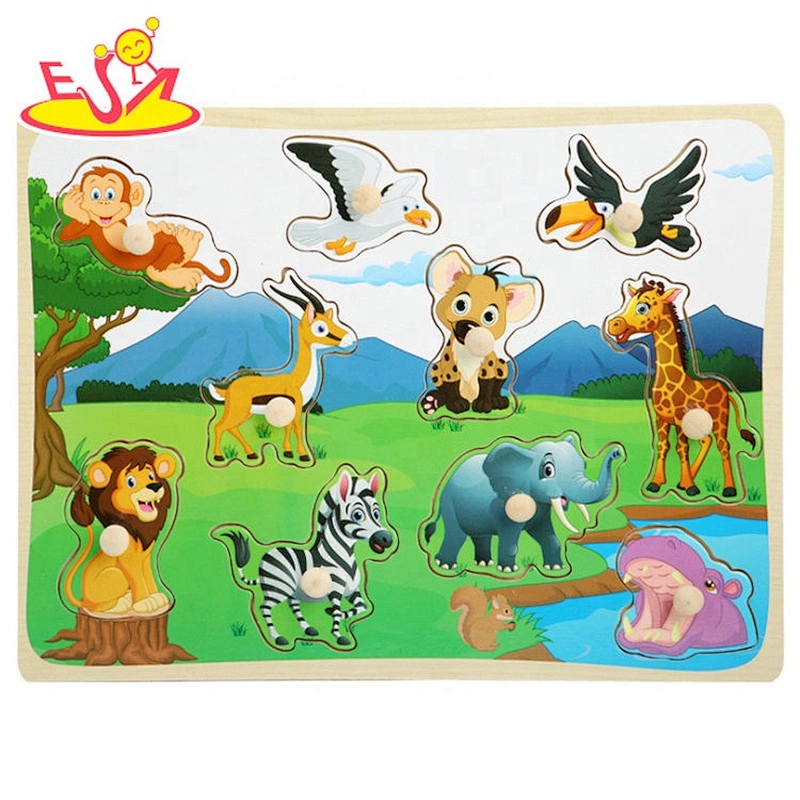2020 most popular intelligent wooden puzzle car for toddlers W14M219