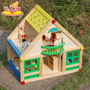 Wholesale top fashion kids wooden toy barn best design children wooden toy barn W06A105