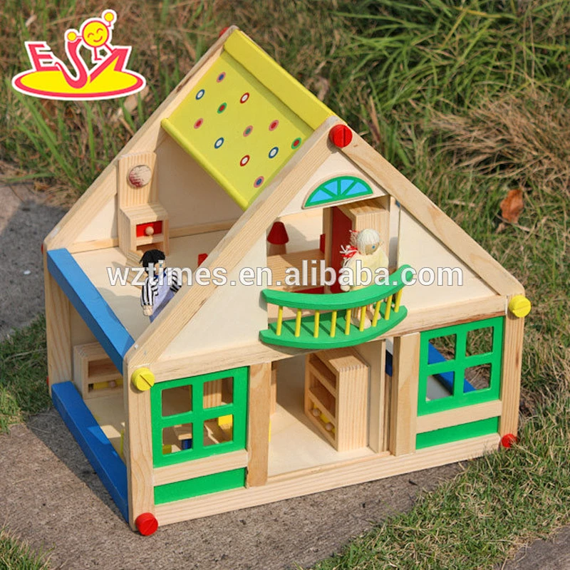 Wholesale top fashion kids wooden toy barn best design children wooden toy barn W06A105