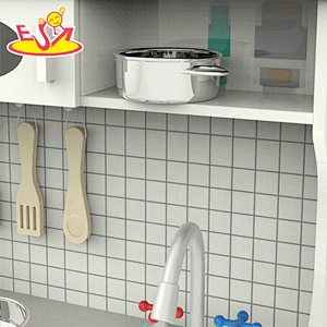 2020 New Original Design white wooden play kitchen set for children W10C544