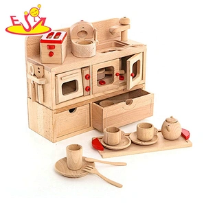 2020 New arrival pretend kids wooden toy kitchen for wholesale W10C532