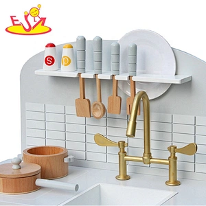 2020 Customize children wooden toy kitchen set for wholesale W10C298
