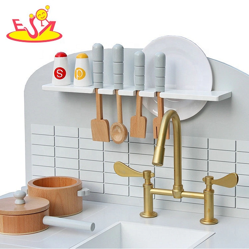 2020 Customize children wooden toy kitchen set for wholesale W10C298