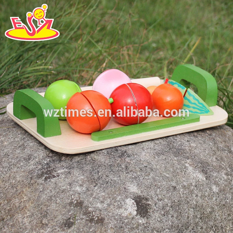 2018 New design wooden fruit cut toy children wooden fruit cut toy baby wooden fruit cut toy W10B177