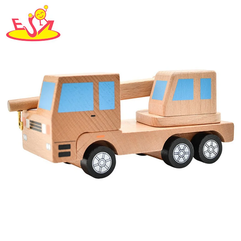 new design Mini wooden truck car van toy for baby W04A465