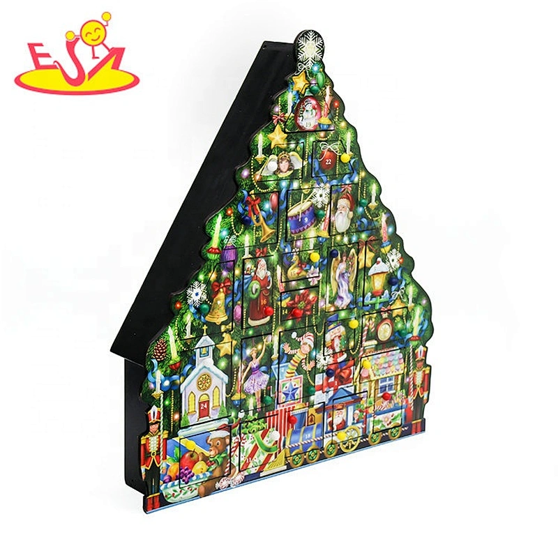 2020 new arrival christmas wooden baby advent calendar for gift W09F025