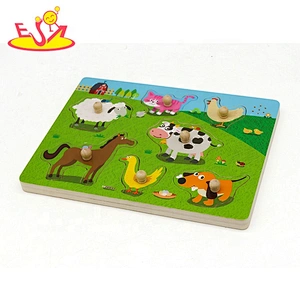 2020 Top sale educational wooden animal sound puzzle for toddlers W14D097
