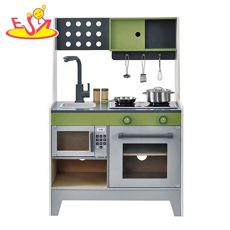Top fashion children ultimate wood play kitchen with light W10C484