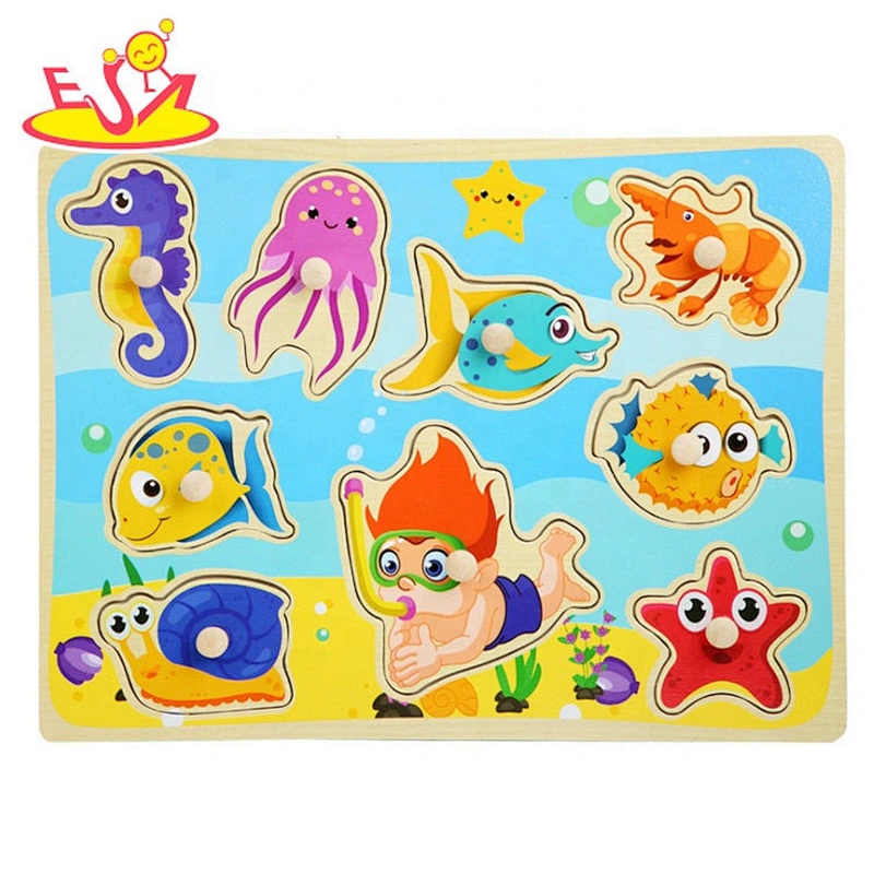 2020 new arrival fish wooden matches puzzle game for kids W14M210