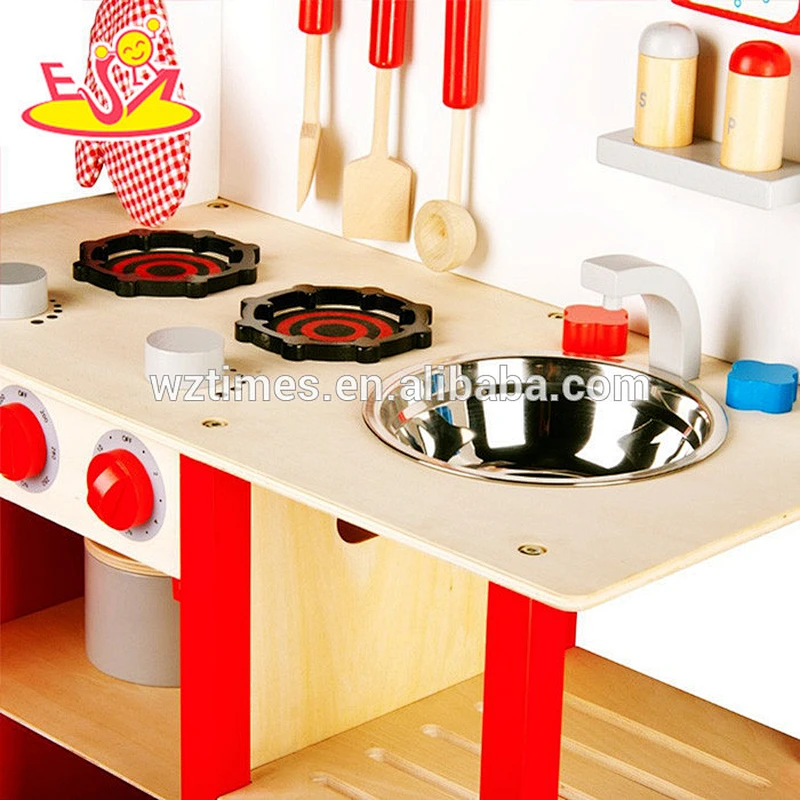 2018 New design wooden play kitchen toy children wooden play kitchen toy lovely wooden play kitchen toy W10C133