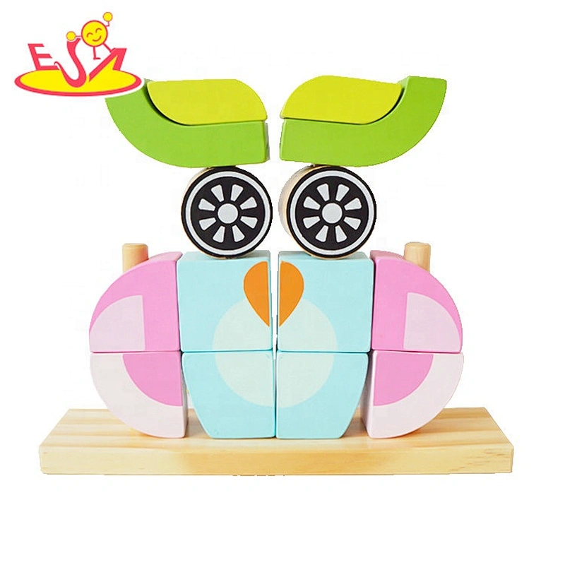 2020 New arrival stacking wooden owl blocks toy for children W13D270