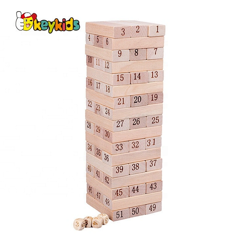 2020 New arrival educational wooden kids stacking blocks for wholesale W13D238