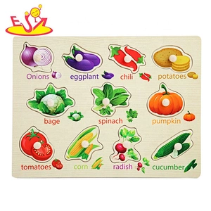 2020 most popular educational wooden animal puzzles for toddlers W14M220