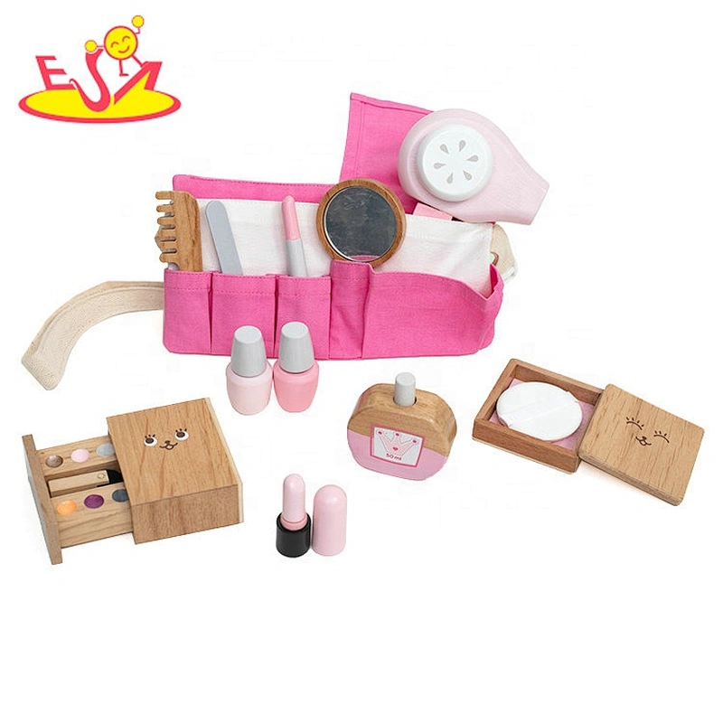 2020 New released pink wooden pretend makeup set for girls W10D272