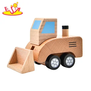 factory wooden digger truck toys, kids favourite mini digger truck excavator toy W04A464