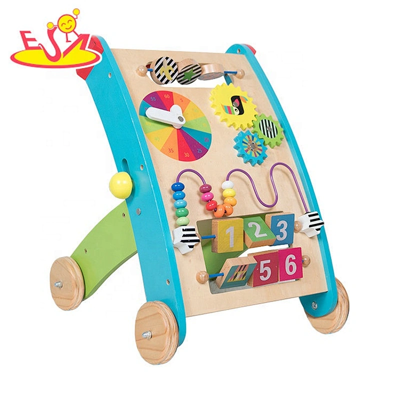 2020 New fashion multifunctional wooden walker toy for toddlers W16E153