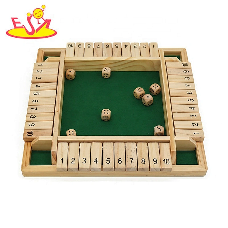 2020 new arrival educational wooden shut the box board game for kids W11A114