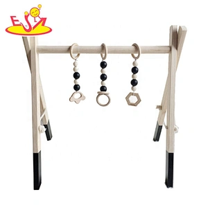 2020 New sale indoor plyground wooden climbing frame with slide W01F003
