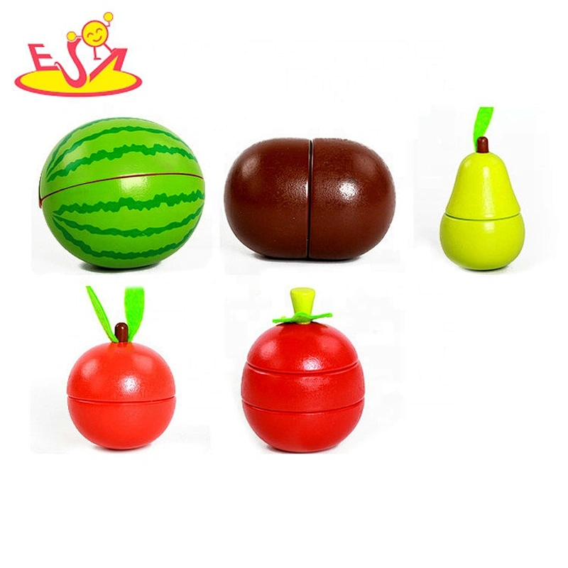2020 Most popular pretend play wooden vegetable cutting toys for kids W10B344