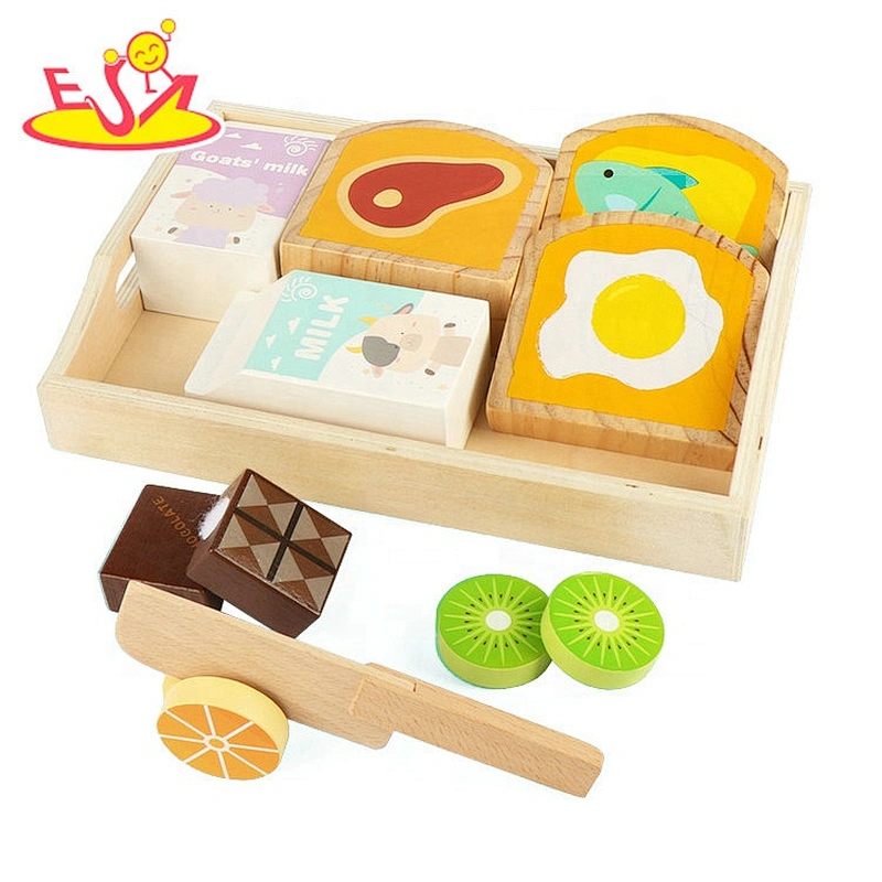2020 new released montessori wooden play food sets for baby W10B336