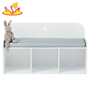 Solid wood Classified 2020 wooden organizer small blue storage shelf for kids W08C296
