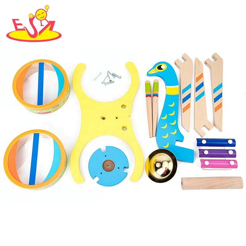 2020 New hottest baby wooden toy drum kit for wholesale W07J042