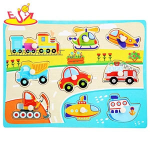 2020 high quality toddlers wooden food puzzle for education W14M216