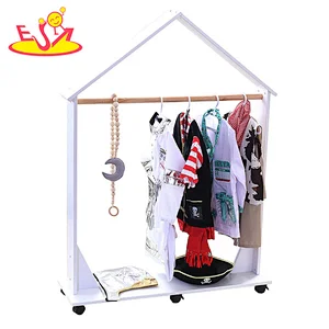 wood simple children cosmetic white display case storage box W08C300B