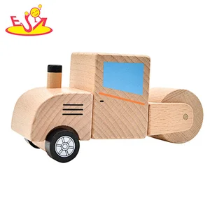 Wholesale solid wood new design Mini wooden truck car toy for toddler W04A461