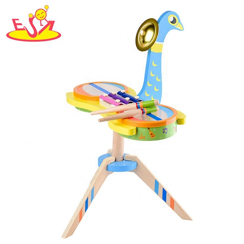 2020 New hottest baby wooden toy drum kit for wholesale W07J042