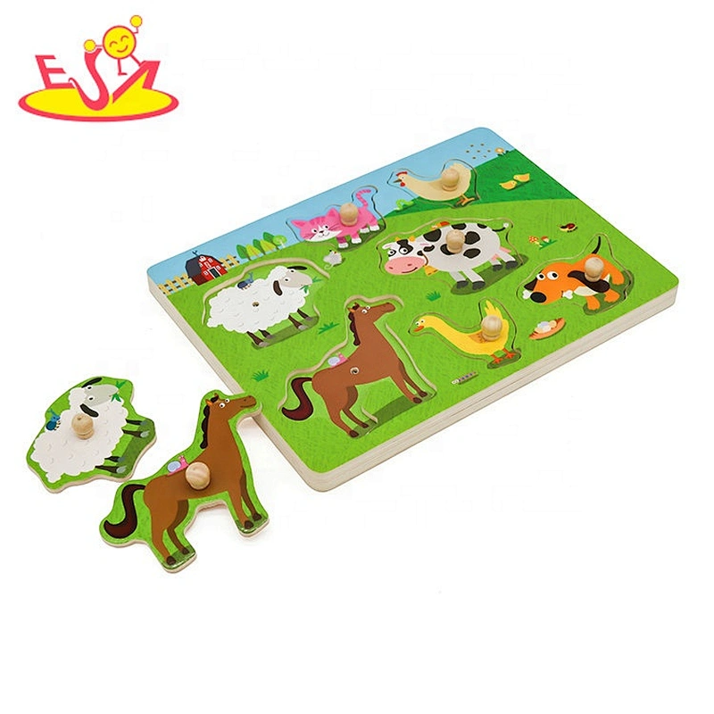 2020 Top sale educational wooden animal sound puzzle for toddlers W14D097