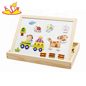 High quality educational wooden kids magnetic whiteboard for wholesale W12B135
