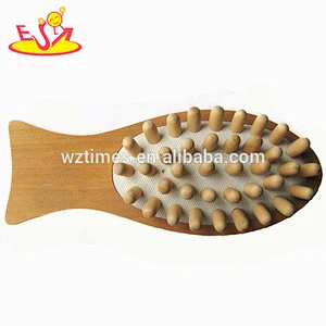Wholesale promotional wooden manual roller massager used for body muscle relax W02A124