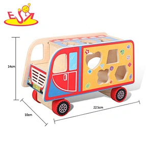 New arrival educational wooden shape sorter truck for kids W04A472