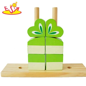 2020 New arrival educational wooden animal shape blocks for kids W13D268