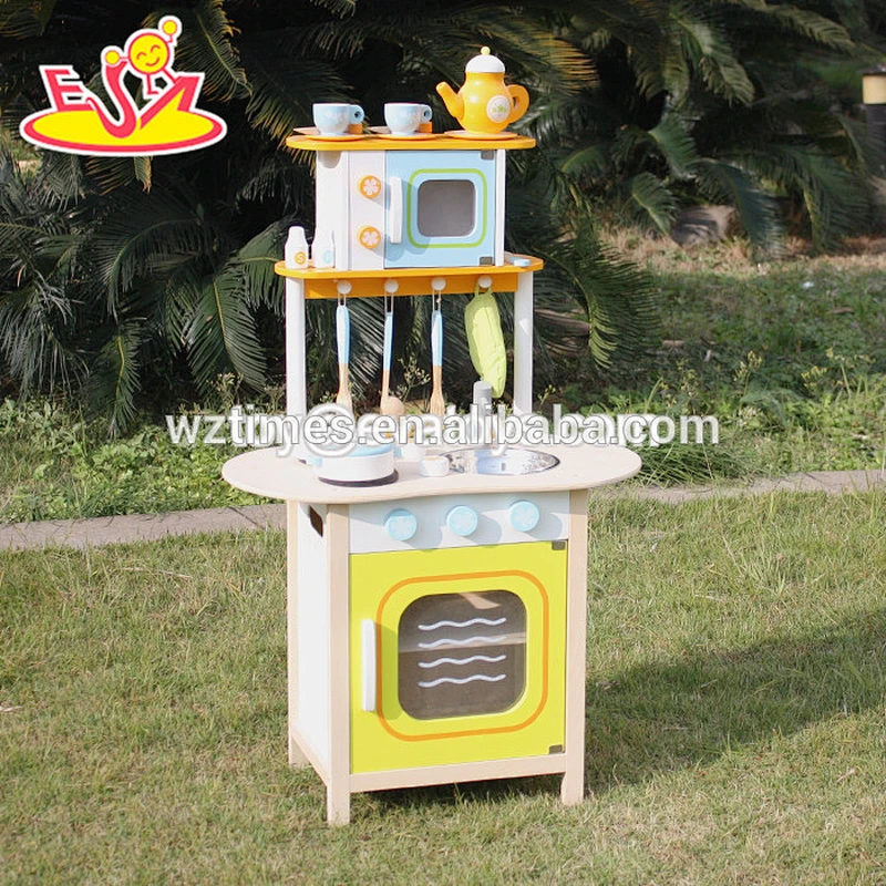 Wholesale educational funny play kids wooden kitchen set toy W10C281