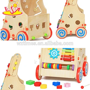 wholesale most popular funny children wooden outdoor baby walker W16E053