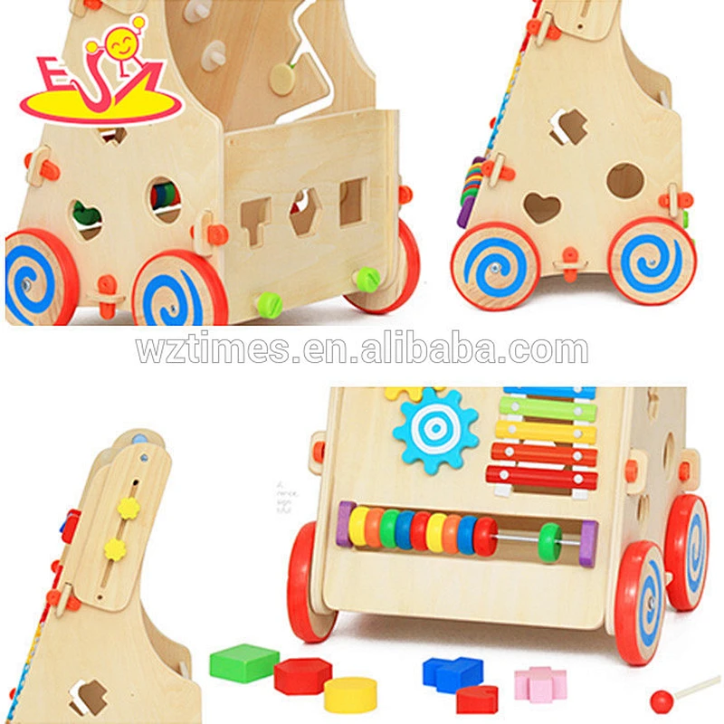wholesale most popular funny children wooden outdoor baby walker W16E053
