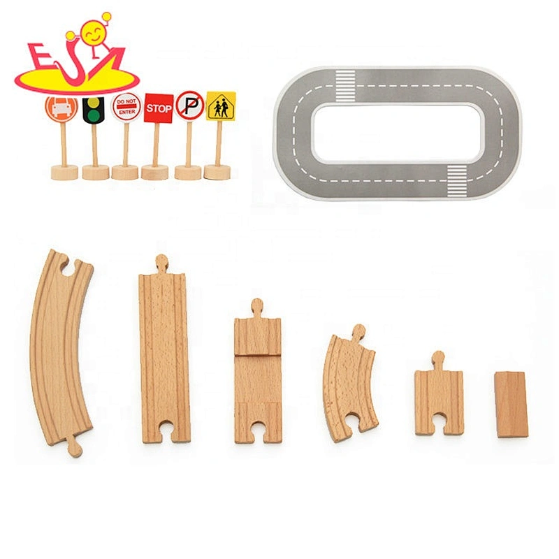 2020 New hottest 108 pcs wooden train track set for boys W04C192