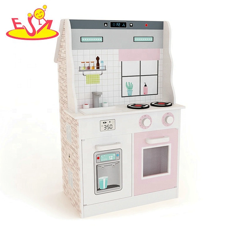 2019 New design 2 in 1 miniature wooden dollhouse kitchen for children W06A371D
