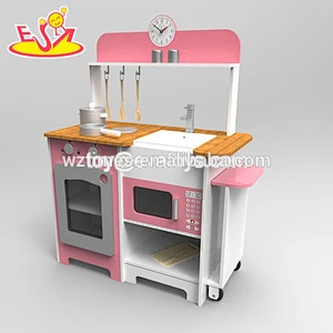 Wholesale educational funny play kids wooden kitchen set toy W10C281