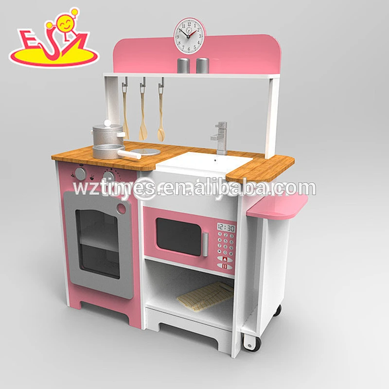 Wholesale educational funny play kids wooden kitchen set toy W10C281
