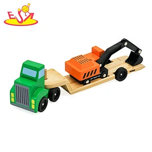 Most popular kids mini wooden truck with cars W04A458