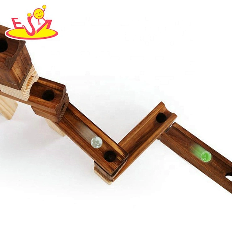 2020 wholesale 60 PCS educational wooden marble race track for kids W04E102