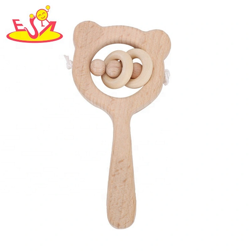 2020 High quality small hands wooden baby rattle set for wholesale W08K281