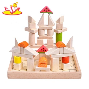 2020 wholesale children wooden shape blocks with box W13A215A